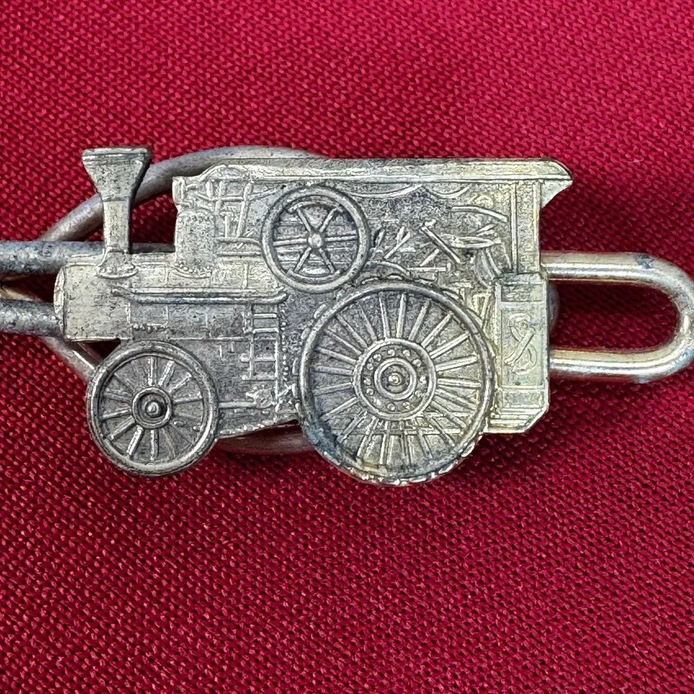 Vintage Gold Tone Steam‎ Tractor Tie Clip